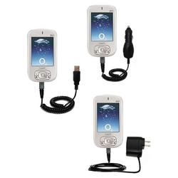 Gomadic Deluxe Kit for the HTC Magician includes a USB cable with Car and Wall Charger - Brand w/ Ti