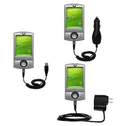 Gomadic Deluxe Kit for the HTC P3350 includes a USB cable with Car and Wall Charger - Brand w/ TipEx
