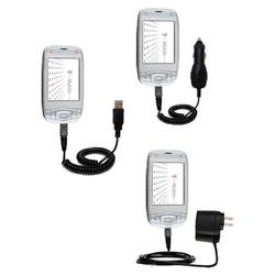 Gomadic Deluxe Kit for the HTC Wizard includes a USB cable with Car and Wall Charger - Brand w/ TipE