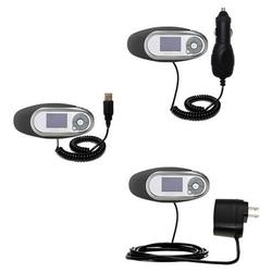 Gomadic Deluxe Kit for the Insignia Kix NS-1A10F includes a USB cable with Car and Wall Charger - Br