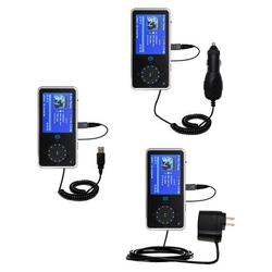 Gomadic Deluxe Kit for the Insignia NS-4V24 includes a USB cable with Car and Wall Charger - Brand w
