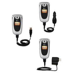 Gomadic Deluxe Kit for the LG 225 includes a USB cable with Car and Wall Charger - Brand w/ TipExcha