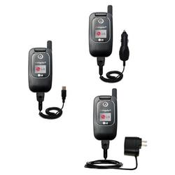 Gomadic Deluxe Kit for the LG CU400 includes a USB cable with Car and Wall Charger - Brand w/ TipExc