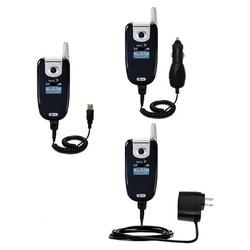 Gomadic Deluxe Kit for the LG LX-350 includes a USB cable with Car and Wall Charger - Brand w/ TipEx