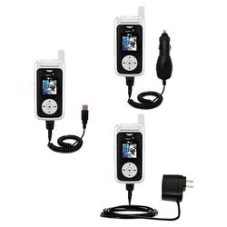 Gomadic Deluxe Kit for the LG LX-550 includes a USB cable with Car and Wall Charger - Brand w/ TipEx