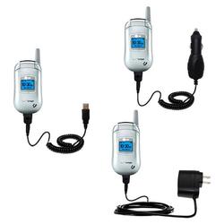 Gomadic Deluxe Kit for the LG VX3450 includes a USB cable with Car and Wall Charger - Brand w/ TipEx