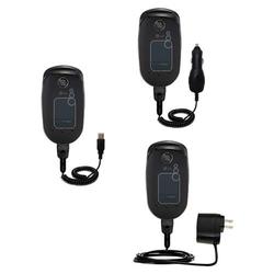 Gomadic Deluxe Kit for the LG VX5400 includes a USB cable with Car and Wall Charger - Brand w/ TipEx