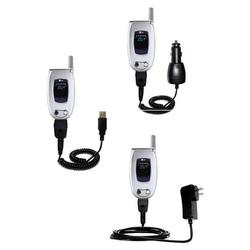 Gomadic Deluxe Kit for the LG VX6000 includes a USB cable with Car and Wall Charger - Brand w/ TipEx