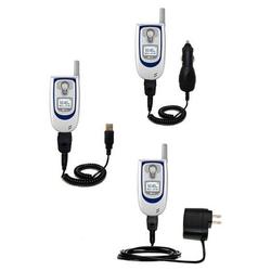 Gomadic Deluxe Kit for the LG VX6100 includes a USB cable with Car and Wall Charger - Brand w/ TipEx