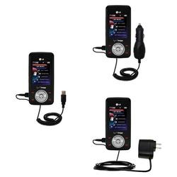 Gomadic Deluxe Kit for the LG VX8550 includes a USB cable with Car and Wall Charger - Brand w/ TipEx