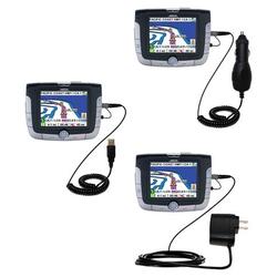 Gomadic Deluxe Kit for the Magellan Roadmate 3050T includes a USB cable with Car and Wall Charger - Gomadic