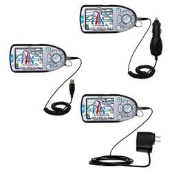 Gomadic Deluxe Kit for the Magellan Roadmate 800 includes a USB cable with Car and Wall Charger - Br