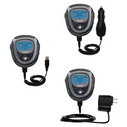 Gomadic Deluxe Kit for the Memorex MMP8564A includes a USB cable with Car and Wall Charger - Brand w