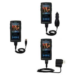 Gomadic Deluxe Kit for the Memorex MMP8640 includes a USB cable with Car and Wall Charger - Brand w/