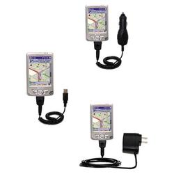 Gomadic Deluxe Kit for the Mio Technology 168RS includes a USB cable with Car and Wall Charger - Bra (BDK-0653-09)