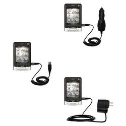 Gomadic Deluxe Kit for the Mio Technology DigiWalker A501 includes a USB cable with Car and Wall Charger - G