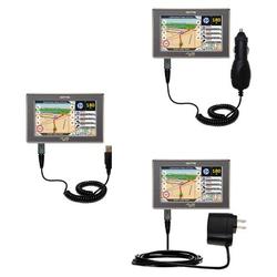 Gomadic Deluxe Kit for the Mio Technology DigiWalker C520t includes a USB cable with Car and Wall Charger -