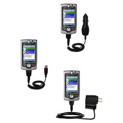 Gomadic Deluxe Kit for the Motorola A1010 includes a USB cable with Car and Wall Charger - Brand w/