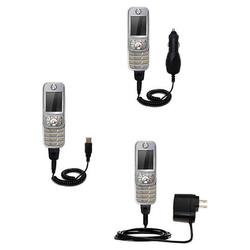 Gomadic Deluxe Kit for the Motorola A732 includes a USB cable with Car and Wall Charger - Brand w/ T