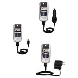 Gomadic Deluxe Kit for the Motorola A780 includes a USB cable with Car and Wall Charger - Brand w/ T