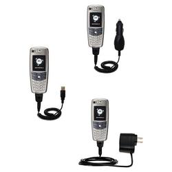 Gomadic Deluxe Kit for the Motorola A845 includes a USB cable with Car and Wall Charger - Brand w/ T