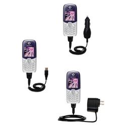 Gomadic Deluxe Kit for the Motorola C650 includes a USB cable with Car and Wall Charger - Brand w/ T