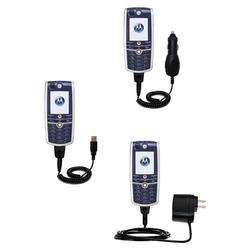 Gomadic Deluxe Kit for the Motorola C980 includes a USB cable with Car and Wall Charger - Brand w/ T