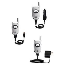 Gomadic Deluxe Kit for the Motorola E310 includes a USB cable with Car and Wall Charger - Brand w/ T