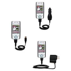 Gomadic Deluxe Kit for the Motorola E680 includes a USB cable with Car and Wall Charger - Brand w/ T