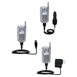 Gomadic Deluxe Kit for the Motorola E815 includes a USB cable with Car and Wall Charger - Brand w/ T