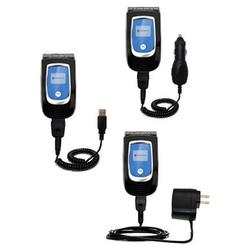Gomadic Deluxe Kit for the Motorola MPx200 includes a USB cable with Car and Wall Charger - Brand w/