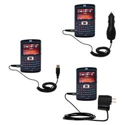 Gomadic Deluxe Kit for the Motorola Q9m includes a USB cable with Car and Wall Charger - Brand w/ Ti