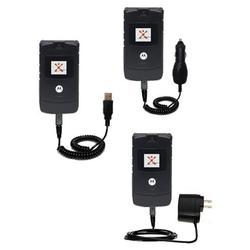 Gomadic Deluxe Kit for the Motorola RAZR V3 includes a USB cable with Car and Wall Charger - Brand w