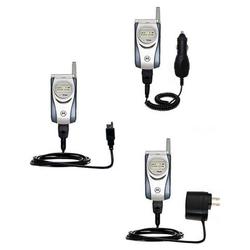 Gomadic Deluxe Kit for the Motorola T730 includes a USB cable with Car and Wall Charger - Brand w/ T