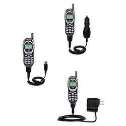 Gomadic Deluxe Kit for the Motorola V120c includes a USB cable with Car and Wall Charger - Brand w/