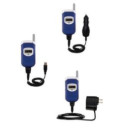 Gomadic Deluxe Kit for the Motorola V260 includes a USB cable with Car and Wall Charger - Brand w/ T