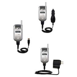 Gomadic Deluxe Kit for the Motorola V276 includes a USB cable with Car and Wall Charger - Brand w/ T (BDK-0430-06)