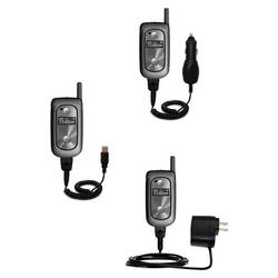 Gomadic Deluxe Kit for the Motorola V323 includes a USB cable with Car and Wall Charger - Brand w/ T