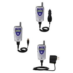 Gomadic Deluxe Kit for the Motorola V60v includes a USB cable with Car and Wall Charger - Brand w/ T