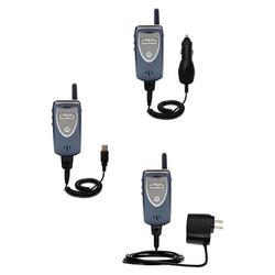 Gomadic Deluxe Kit for the Motorola V65p includes a USB cable with Car and Wall Charger - Brand w/ T