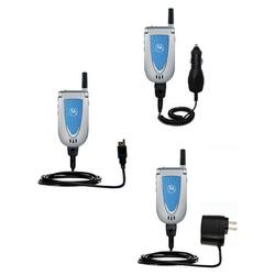 Gomadic Deluxe Kit for the Motorola V66 includes a USB cable with Car and Wall Charger - Brand w/ Ti