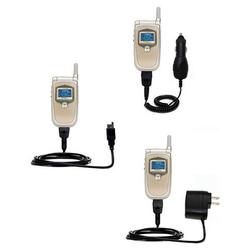 Gomadic Deluxe Kit for the Motorola V731 includes a USB cable with Car and Wall Charger - Brand w/ T