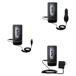Gomadic Deluxe Kit for the Motorola W385 includes a USB cable with Car and Wall Charger - Brand w/ T