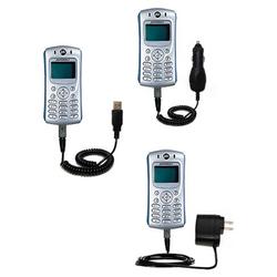 Gomadic Deluxe Kit for the Motorola c331g includes a USB cable with Car and Wall Charger - Brand w/