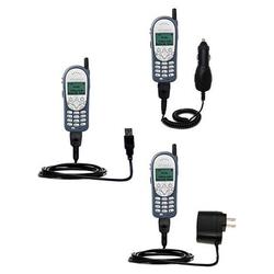 Gomadic Deluxe Kit for the Motorola i205 includes a USB cable with Car and Wall Charger - Brand w/ T