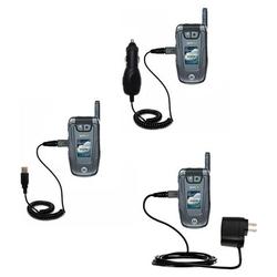 Gomadic Deluxe Kit for the Motorola i290 includes a USB cable with Car and Wall Charger - Brand w/ T
