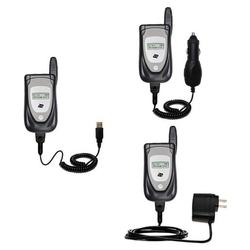 Gomadic Deluxe Kit for the Motorola i455 includes a USB cable with Car and Wall Charger - Brand w/ T
