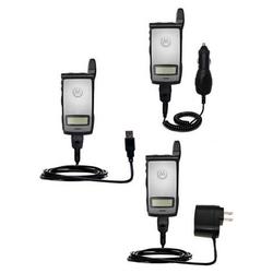 Gomadic Deluxe Kit for the Motorola i830 includes a USB cable with Car and Wall Charger - Brand w/ T