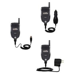 Gomadic Deluxe Kit for the Motorola ic502 includes a USB cable with Car and Wall Charger - Brand w/