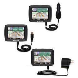 Gomadic Deluxe Kit for the Navigon 2120 includes a USB cable with Car and Wall Charger - Brand w/ Ti